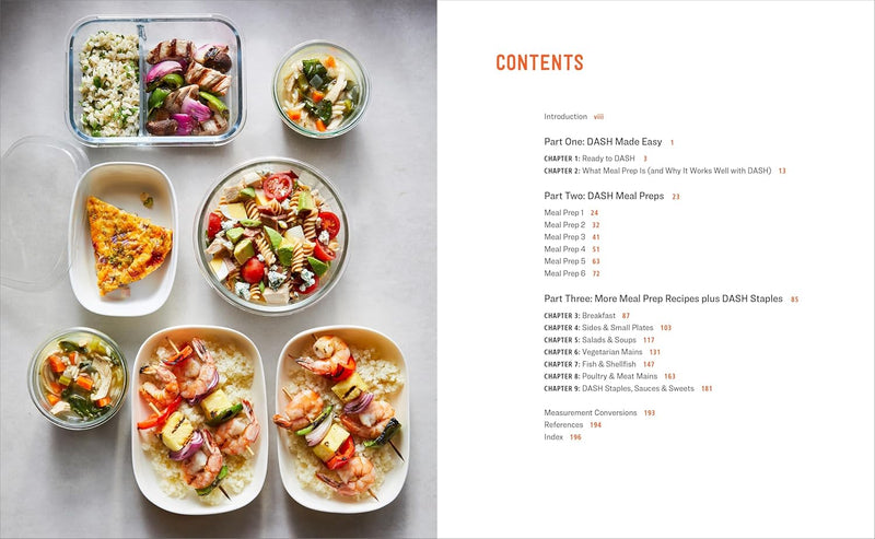 DASH Diet Meal Prep: 100 Healthy Recipes and 6 Weekly Plans (Spiral Bound)