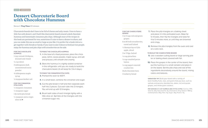 MIND Diet for Two: 65 Perfectly Portioned Recipes to Boost Your Brain Health (Spiral Bound)