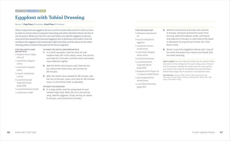 MIND Diet for Two: 65 Perfectly Portioned Recipes to Boost Your Brain Health (Spiral Bound)