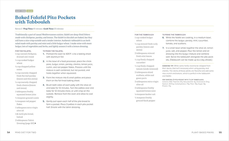 MIND Diet for Two: 65 Perfectly Portioned Recipes to Boost Your Brain Health (Spiral Bound)