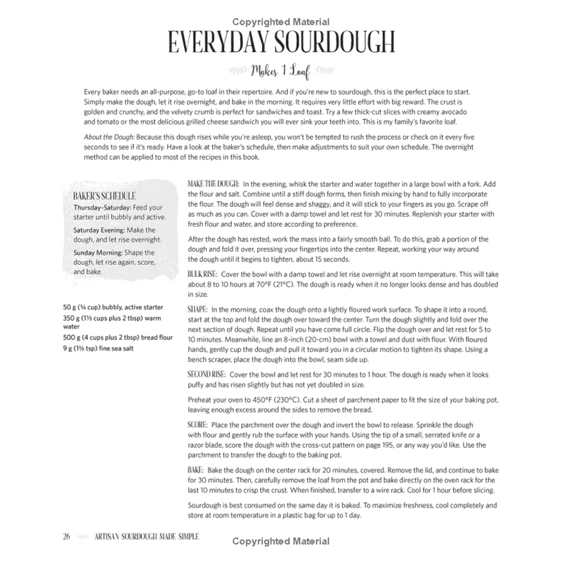 Artisan Sourdough Made Simple: A Beginner's Guide to Delicious Handcrafted Bread with Minimal Kneading (Spiral Bound)