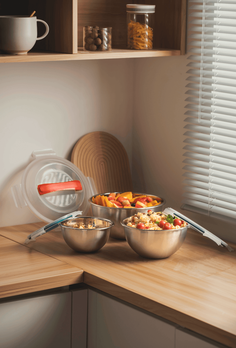 Mix & Carry Stainless Steel Bowl Set