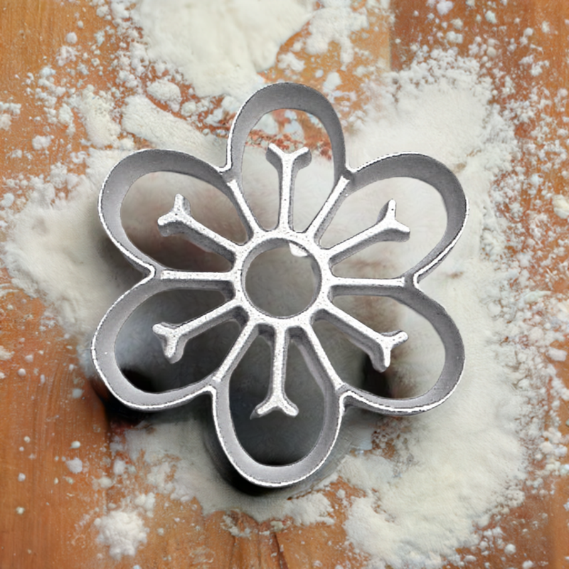 Kitchen Supply 70980 Moule à biscuits Bunuelos Rosette, grande marguerite 5 pouces de diamètre x 0,8 pouce D