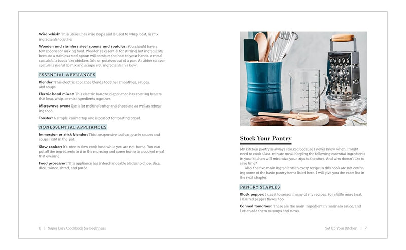 Super Easy Cookbook for Beginners: 5-Ingredient Recipes and Essential Techniques to Get You Started in the Kitchen (Spiral Bound)