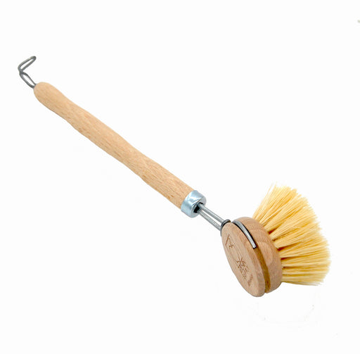 Tampico Dish Brush Wood Handle Natural Bristles