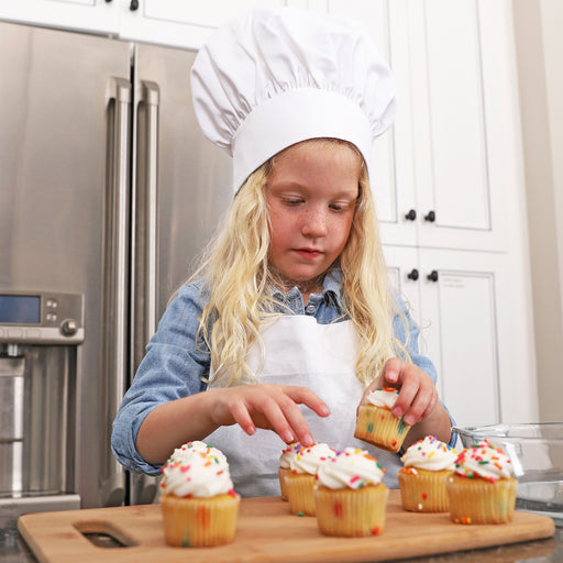 Kitchen Supply Childs Chef Hat White Girl Wearing Hat
