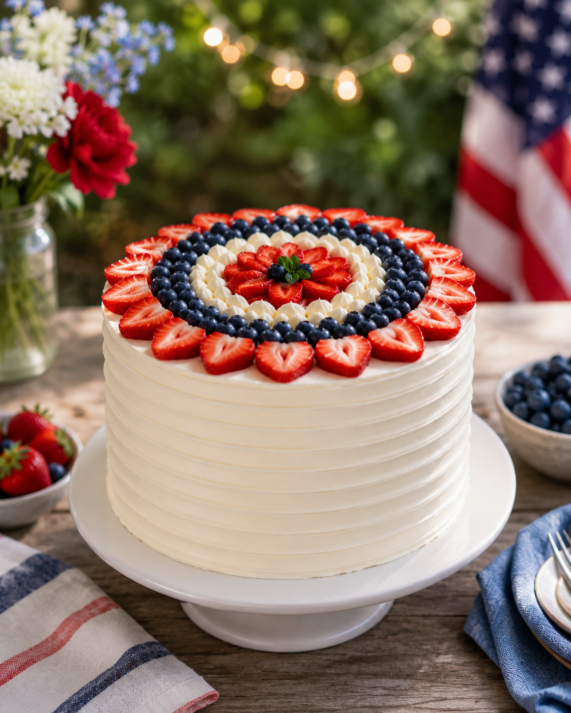 Red, White & Blue Celebration Cake - Kitchen Supply Wholesale