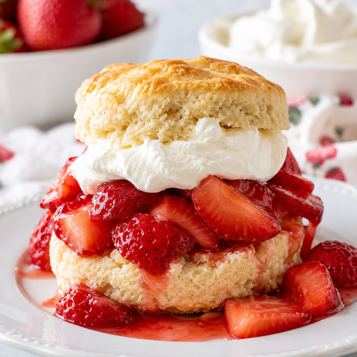 Strawberry Shortcake Biscuits with Whipped Cream - Kitchen Supply Wholesale