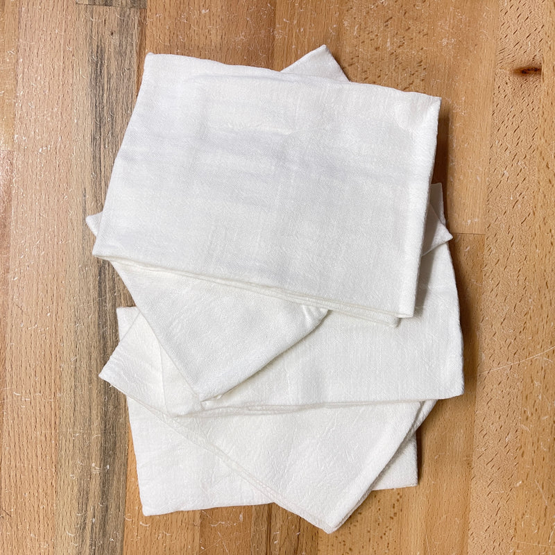 Juego de 5 paños de cocina Floursack de algodón, color blanco