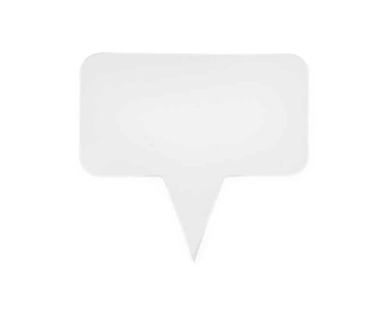 Cheese Signs Identification Markers, 12-Pack White, Large 2 x 2.25 Inch