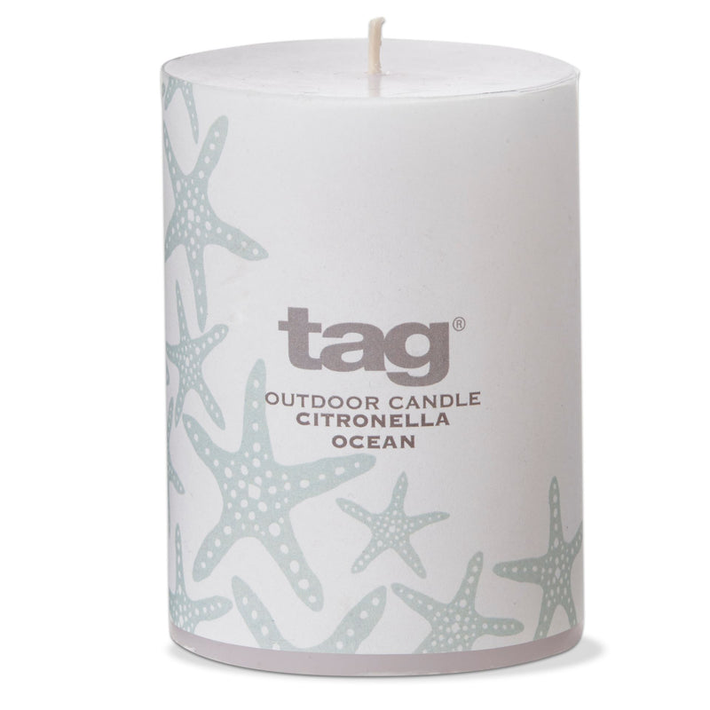 Vela aromática de citronela 3x4 Ocean - Blanco