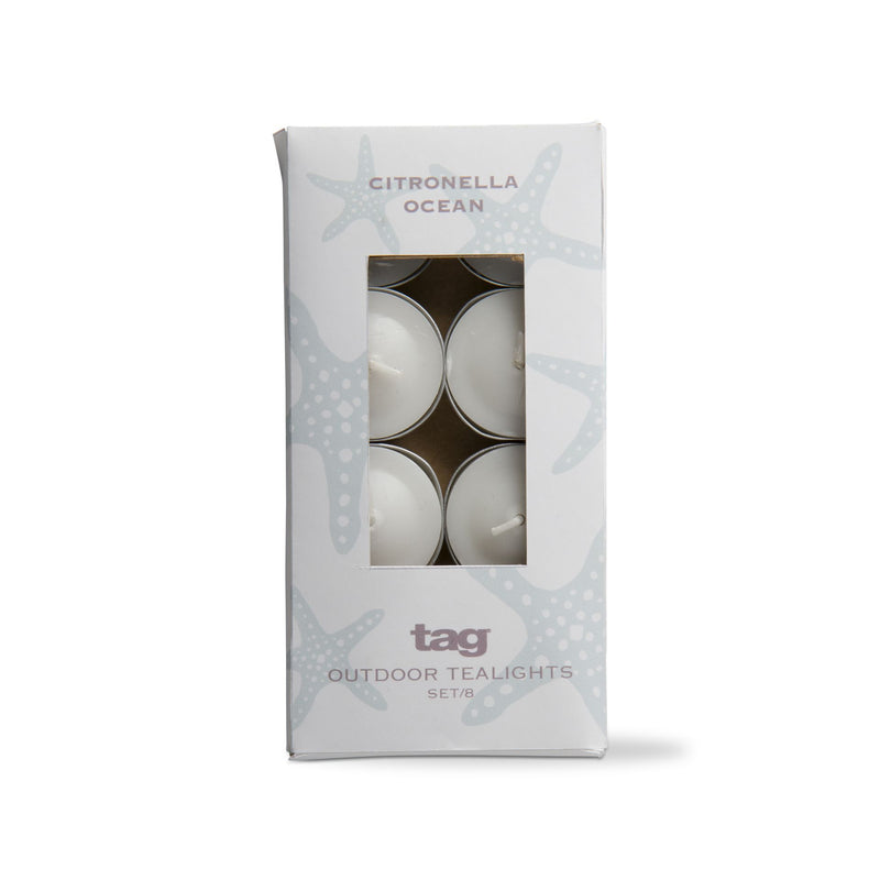 Velas candelitas de citronela Ocean - Juego de 8 Marfil