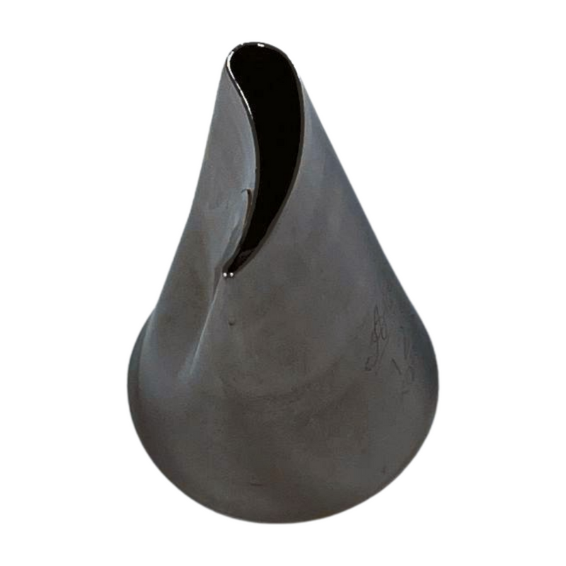 Punta de tubería de pastelería de rosas de pétalos curvados - Punta de decoración de acero inoxidable n.° 123