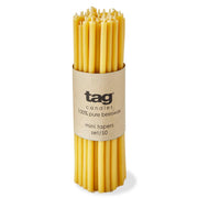 Beeswax Mini Taper Candles Pack of 50 - Honey Birthday Candles from Kitchen Supply