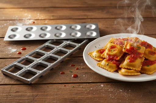 Ravioli Form with Press for 1.75" Square Homemade Ravioli Italian Specialties