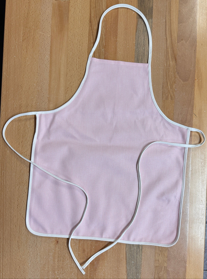 Child's Apron in Pink Stripe Aprons, Chef's Jackets, Hats from Kitchen Supply