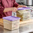 6 Qt. Allergen-Free Clear Square Polycarbonate Food Storage Container and Purple Lid - 2/Pack