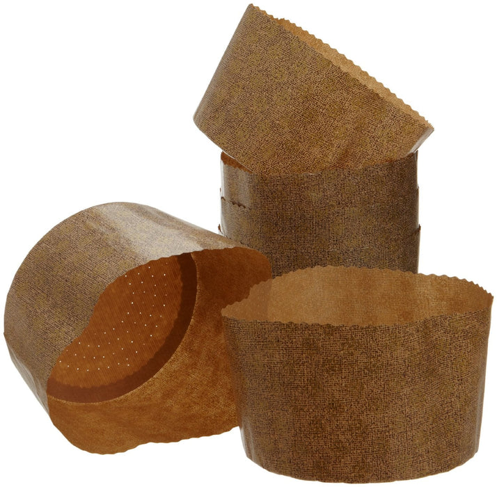 Kitchen Supply Paquete de 6 moldes grandes para hornear de papel para panettone