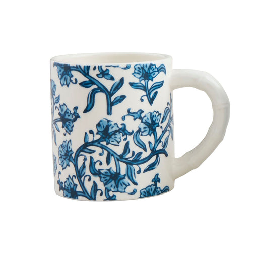 Blue Floral Pattern Ceramic Coffee Mug Kitchen & Bath Style B from Kitchen Supply
