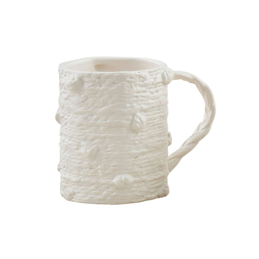 Woven Texture White Ceramic Coffee Mug Kitchen & Bath Knot from Kitchen Supply