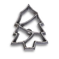 Moule à biscuits scandinave Rosette, grand arbre de Noël, 4H x 2,75 W x 0,5 pouces