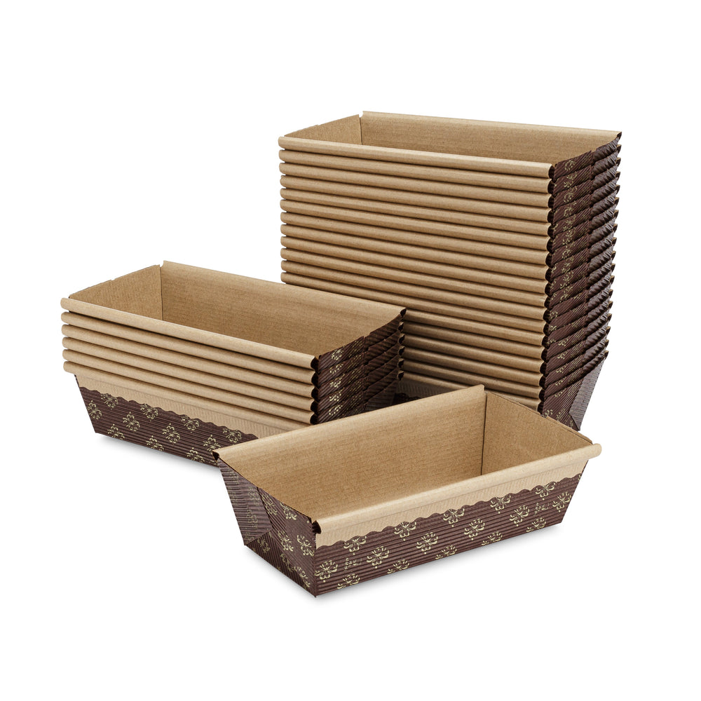 Junior Loaf Paper Baking Pan 50-Pack, 6 x 2.5 x 2 Inches