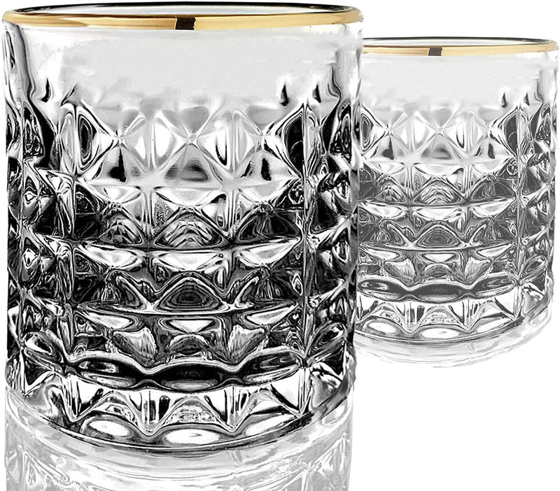 Gold Rimmed Whiskey Cocktail Glass