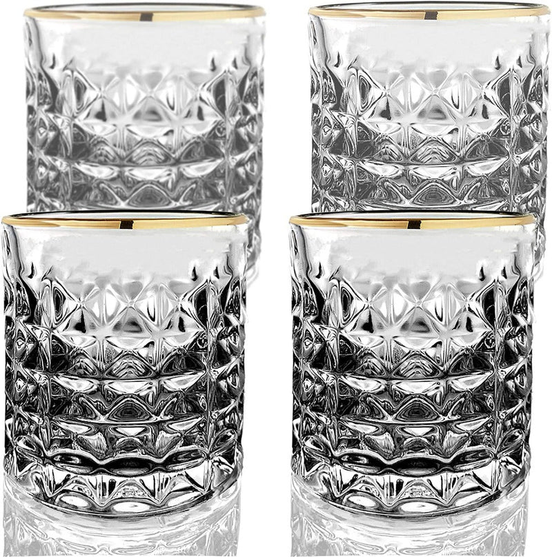 Gold Rimmed Whiskey Cocktail Glass