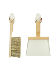 Andrée Jardin Mr. and Mrs. Clynk Hand Brush, Dustpan & Wall Hook Set Kitchen Tools & Molds Natural and Cream from Kitchen Supply