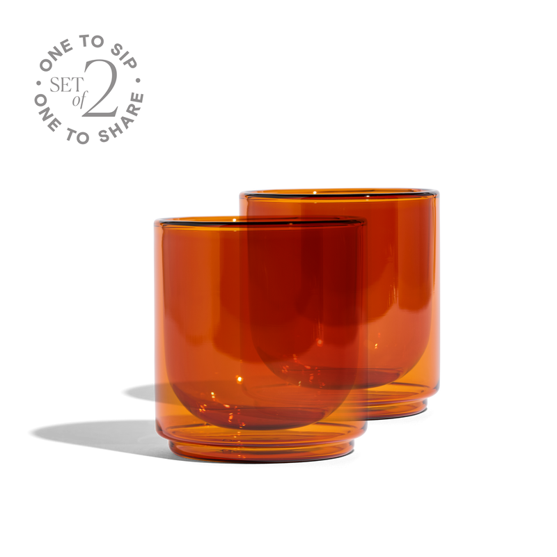 Cove 10oz Glass Tumbler - Set of 2 - Amber