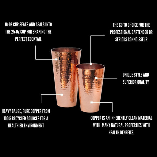 Boston Copper Cocktail Shaker Set Barware & Bar Tools from Kitchen Supply