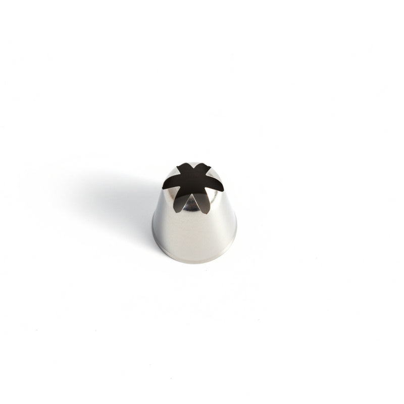 Closed Star Pastry Piping Tip 1/2'' Opening Diameter- Stainless Steel Baking Essentials from Kitchen Supply