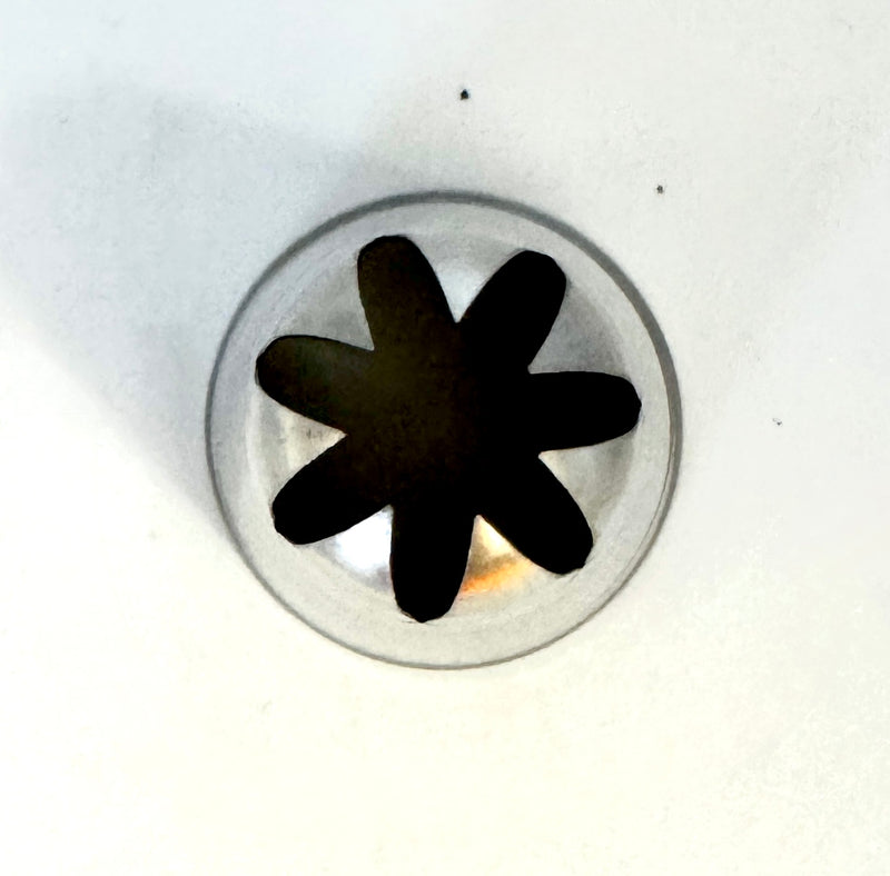 Closed Star Pastry Piping Tip 1/2'' Opening Diameter- Stainless Steel Baking Essentials from Kitchen Supply