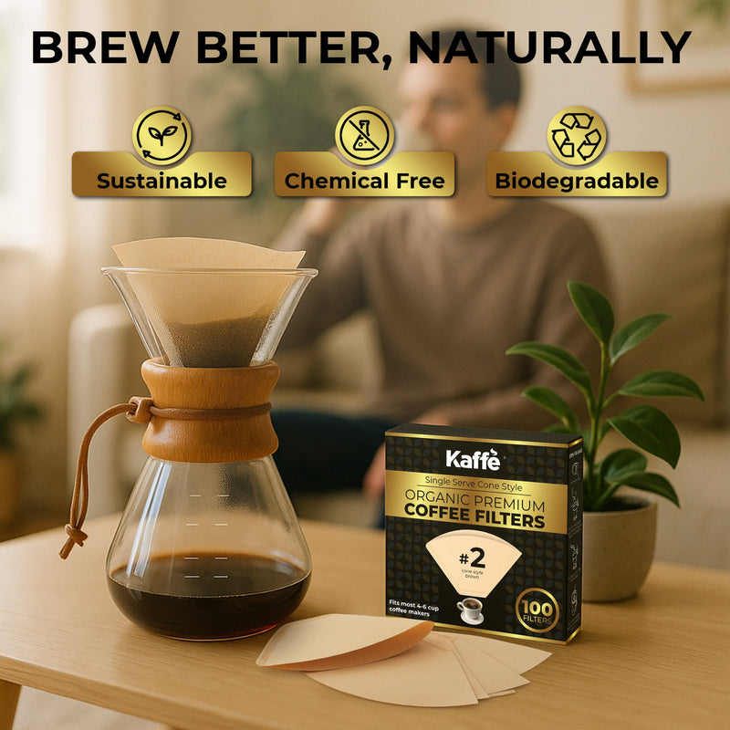 Organic Premium Coffee Filters #2, KFCF02B Coffee Filters -