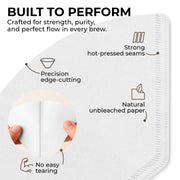 Organic Premium Coffee Filters #2, KFCF02W Coffee Filters -