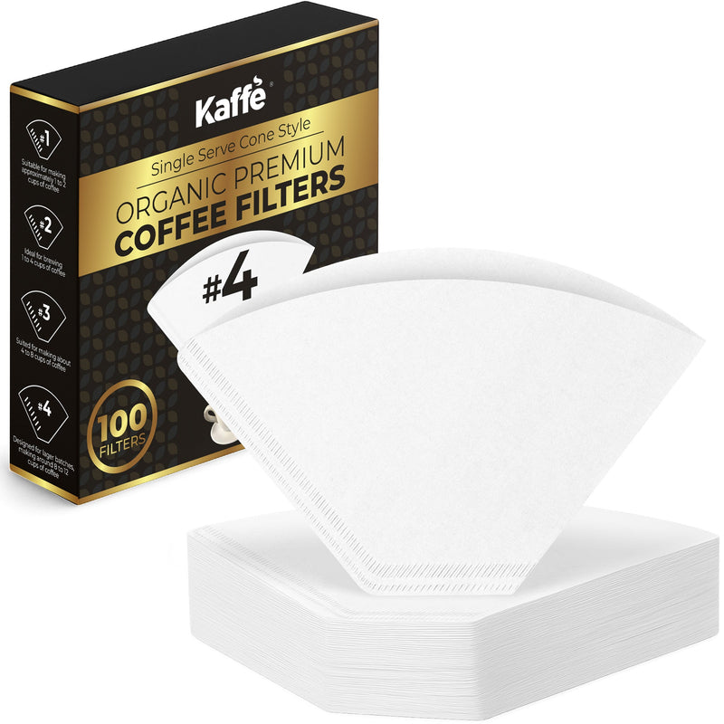 Organic Premium Coffee Filters #4, KFCF04W Coffee Filters -