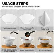 Organic Premium Coffee Filters #4, KFCF04W Coffee Filters -