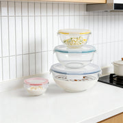 8-PC Mix & Store Serve Glass Bowl Set Food Storage Containers from Kitchen Supply