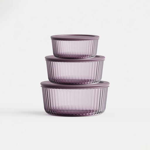 Tinted Round Container Set Food Storage Containers Purple from Kitchen Supply