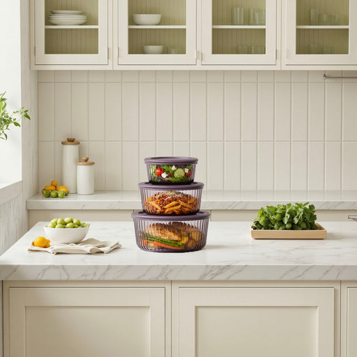 Tinted Round Container Set Food Storage Containers from Kitchen Supply