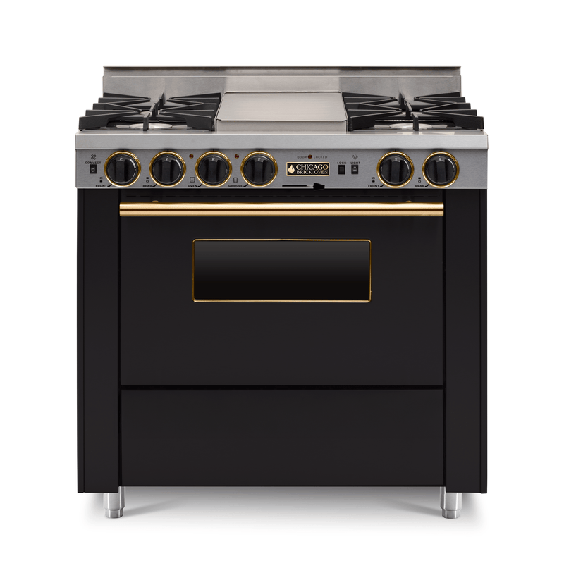 36” Dual-Fuel Self-Cleaning Convection Range - Open Burners