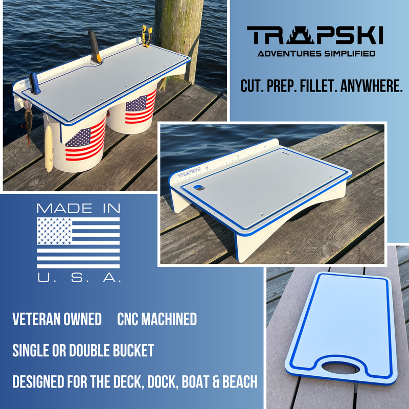 Made in the USA | Premium Cutting Board | Textured 1/2 inch HDPE UV Protected | Non-Skid or Mark Rubber Feet | Great for Boats & any Counter-top