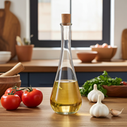 Green Glass Teardrop Bottle with Cork - 11 oz Capacity Green Glass from Kitchen Supply
