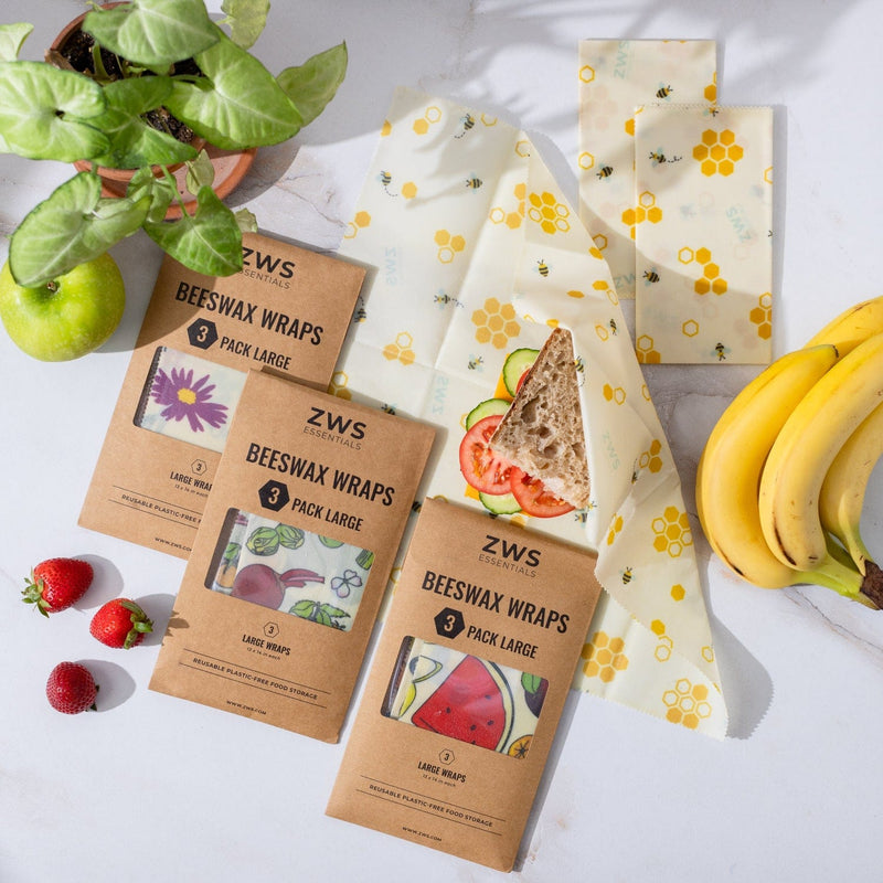 Beeswax Wraps Food Wraps 3-Pack Large from Kitchen Supply