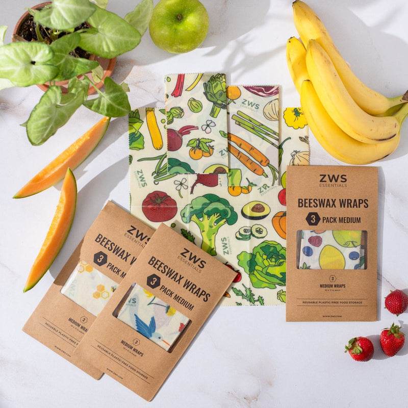 Beeswax Wraps Food Wraps 3-Pack Medium from Kitchen Supply