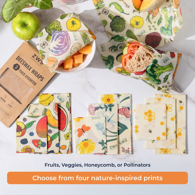 Beeswax Wraps – Plastic-Free Food Storage Food Wraps from Kitchen Supply