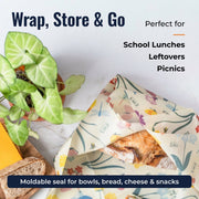Beeswax Wraps – Plastic-Free Food Storage Food Wraps from Kitchen Supply