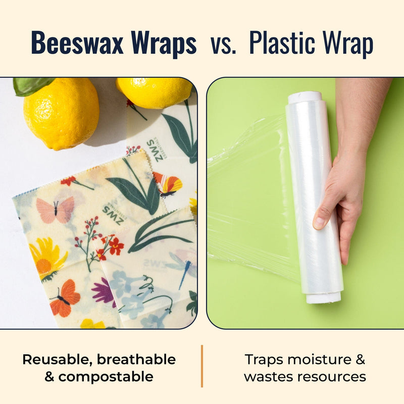 Beeswax Wraps – Plastic-Free Food Storage Food Wraps from Kitchen Supply