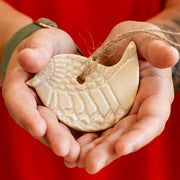 Bird Ornament Ceramic Oyster Shell from Kitchen Supply