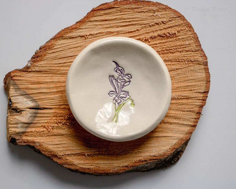 Birth Flower Ring Dish Ceramic from Kitchen Supply